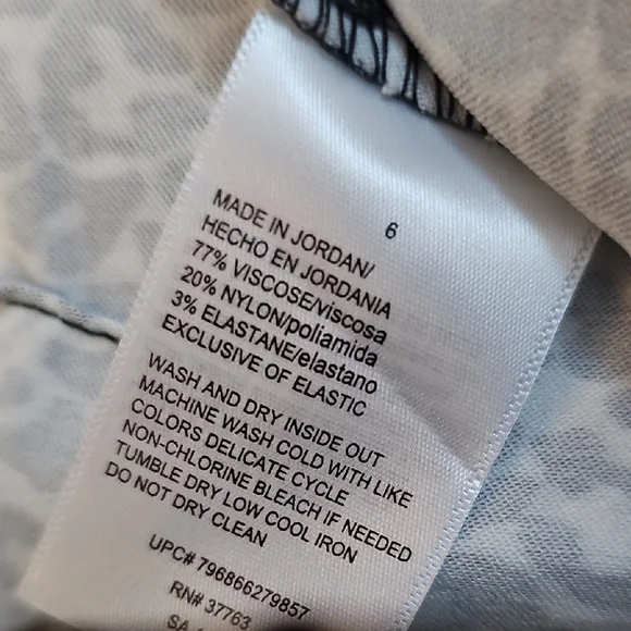 Rafaella Black and White Leopard Print Fabric - Picture 4 of 5